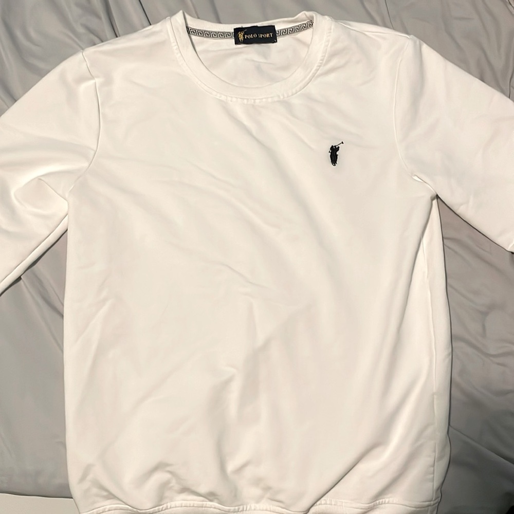White Polo Ralph Lauren Kids Crewneck Sweatshirt